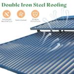 AMERLIFE 10x12 Spruce Wood Gazebo, Hardtop Gazebo with Aluminum Double Roof, Outdoor Pergola with Wood Frame for Parties, Backyard, Lawns, Patio