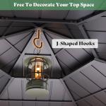 AMERLIFE 13X15FT Hardtop Gazebo, Hexagon Metal Patio Gazebo, Double Tiered Patio Pavilion with Aluminum Foot, Ceiling Hook, for Patio Lawn Garden, Backyard Shade, Netting and Curtains Included