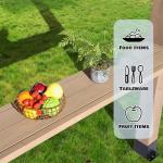 8x6 FT Outdoor Wood Grill Gazebo with Sloping Steel Roof, Hardtop Patio BBQ Wooden Gazebos with 2 Side Storage Bar,Cedar Frame Gazebo for Barbecue, Garden, Deck ，Backyard