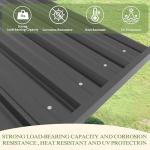 Yardenaler 6 x 13 FT Wooden Grill Gazebo with Sloping Metal Roof, BBQ Canopy with Stakes for Outdoor Patio, Garden, Lawn, Light Mocha Brown