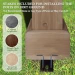 Yardenaler 6 x 13 FT Wooden Grill Gazebo with Sloping Metal Roof, BBQ Canopy with Stakes for Outdoor Patio, Garden, Lawn, Light Mocha Brown