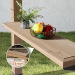 CHARMELEON Grill Gazebo 8 x 10 FT,Cedar Wood BBQ Gazebo with 2 Thick Wooden Side Serving Shelves,Permanent Patio Pavilion with Galvanized Steel Roof for Outdoor,Backyard,Garden,Deck-Gray