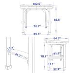 VEIKOU 8’x5’ Grill Gazebo, Patio Gazebo with Hardtop Metal Roof, Rainwater Drainage, Wood Frame, BBQ Gazebo for Barbecue, Backyard, Garden, Light Mocha Brown