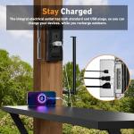 Modern Shade Woodberry Grill Gazebo 6' X 12', Cedar Wood Gazebo with Dual bar Tops & Shelves, Patio Pavilion with Galvanized Steel Roof, USB and USB-C Charging Ports, BBQ Gazebo for Patio Backyard