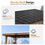 Modern Shade Woodberry Grill Gazebo 6' X 12', Cedar Wood Gazebo with Dual bar Tops & Shelves, Patio Pavilion with Galvanized Steel Roof, USB and USB-C Charging Ports, BBQ Gazebo for Patio Backyard