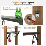 Modern Shade Grill Gazebo 6' X 8', Cedar Wood Gazebo with Shelves and Paper Towel Holder, Patio Pavilion with Galvanized Steel Roof, USB and USB-C Charging Ports, BBQ Gazebo for Patio Backyard