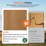 Modern Shade Grill Gazebo 6' X 8', Cedar Wood Gazebo with Shelves and Paper Towel Holder, Patio Pavilion with Galvanized Steel Roof, USB and USB-C Charging Ports, BBQ Gazebo for Patio Backyard