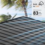 Modern Shade Woodberry Grill Gazebo 6' X 12', Cedar Wood Gazebo with Dual bar Tops & Shelves, Patio Pavilion with Galvanized Steel Roof, USB and USB-C Charging Ports, BBQ Gazebo for Patio Backyard