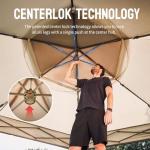 CROWN SHADES 13x13 Pop Up Gazebo with Mosquito Nettings, Patented Center Lock 6-Sided Portable Gazebo, 300D Silver-Coated Fabric UV Resistant, Pop Up Canopy Tent for Patio, Party, Beige&Coffee