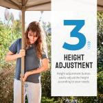 CROWN SHADES 13x13 Pop Up Gazebo with Mosquito Nettings, Patented Center Lock 6-Sided Portable Gazebo, 300D Silver-Coated Fabric UV Resistant, Pop Up Canopy Tent for Patio, Party, Beige&Coffee