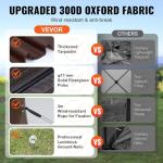 VEVOR Pop Up Gazebo Screen Tent 6 Sided Canopy Sun Shelter with 6 Removable Privacy Wind Cloths & Mesh Windows, 11.5x11.5FT Quick Set Screen Tent with Mosquito Netting, Brown