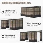 Domi 10x12FT Wall-Mounted Aluminum Sunroom Kit