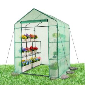 IDZO Walk in Greenhouse with Durable PE Cover & Sturdy Steel Frame