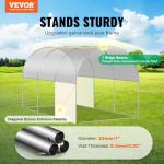 VEVOR Walk-in Tunnel Greenhouse, 9.6x6.4x6.2 ft Hoop House Greenhouse Tunnel, Plant Hot House with Galvanized Steel Frame, White PE Cover, Roll-up Zipper Door and 6 Windows for Outdoor