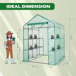 IDZO Walk in Greenhouse with Durable PE Cover & Sturdy Steel Frame