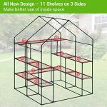 Walk-In Greenhouse with Screen Windows, Ohuhu Upgraded 4 Tiers 11 Shelves