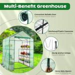 IDZO Walk in Greenhouse with Durable PE Cover & Sturdy Steel Frame