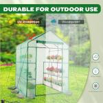 IDZO Walk in Greenhouse with Durable PE Cover & Sturdy Steel Frame