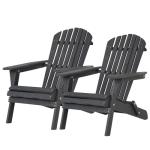 Adirondack Chair Set of 2, Weather Resistant Patio Chairs with Pinewood Wooden Textured for Patio Lawn Garden Backyard Deck Pool Beach Fire Pit