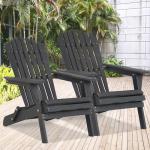 Adirondack Chair Set of 2, Weather Resistant Patio Chairs with Pinewood Wooden Textured for Patio Lawn Garden Backyard Deck Pool Beach Fire Pit