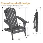 Adirondack Chair Set of 2, Weather Resistant Patio Chairs with Pinewood Wooden Textured for Patio Lawn Garden Backyard Deck Pool Beach Fire Pit