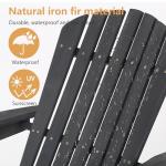 Adirondack Chair Set of 2, Weather Resistant Patio Chairs with Pinewood Wooden Textured for Patio Lawn Garden Backyard Deck Pool Beach Fire Pit