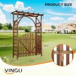 VINGLI 85in Wooden Arbor for Garden and Weddings