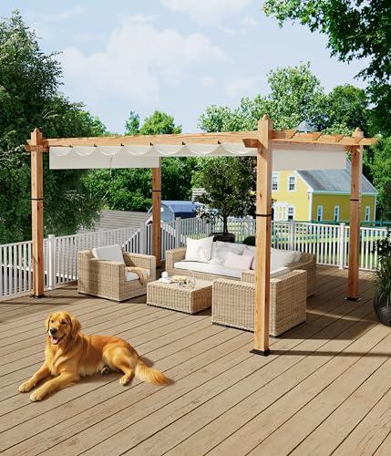 GarveeLife 10x13 ft Aluminum Pergola with Canopy