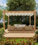 GarveeLife 10x13 ft Aluminum Pergola with Canopy
