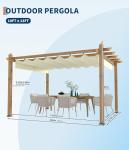 GarveeLife 10x13 ft Aluminum Pergola with Canopy