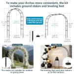 Rustproof Metal Garden Arch Trellis for Climbing Plants
