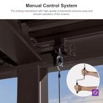 PURPLE LEAF 10' x 12' Louvered Pergola Outdoor Adjustable Louvre Shade Modern Patio Aluminum Pergola with Retractable Roof, Bronze