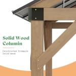 AMERLIFE 10x12 ft Spruce Wood Hardtop Gazebo