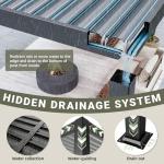 Airwire 10x12 FT Louvered Pergola, Aluminum Outdoor Pergolas with Adjustable Roof, Hardtop Gazebo with Waterproof Curtains & Netting