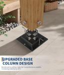 BouPower 10 x 10 ft Aluminum Pergola with Adjustable Canopy, Outdoor Metal Pergola, Imitation Wood-Grain Sun Shade Shelter