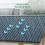 AMERLIFE 10x12 ft Spruce Wood Hardtop Gazebo