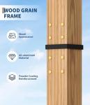 BouPower 10 x 10 ft Aluminum Pergola with Adjustable Canopy, Outdoor Metal Pergola, Imitation Wood-Grain Sun Shade Shelter