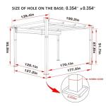 MUPATER 12' X 16' Outdoor Pergola, Aluminum Pergola Patio with Weather-Resistant Canopy for Backyard Deck Garden, Grey