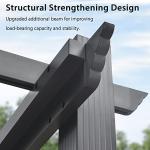 PURPLE LEAF 12' X 16' Outdoor Pergola with Retractable Canopy Aluminum Shelter