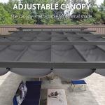 PURPLE LEAF 12' X 16' Outdoor Pergola with Retractable Canopy Aluminum Shelter