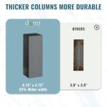 Domi 12x16FT Louvered Pergola Aluminum Structure Outdoor Pergola with Adjustable Roof Patio Pergola for Backyard Garden, Curtains and Netting, Dark Gray