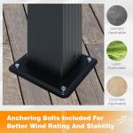 MUPATER 12' X 16' Outdoor Pergola, Aluminum Pergola Patio with Weather-Resistant Canopy for Backyard Deck Garden, Grey