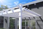 New England Arbors Freemont 12' x 12' Attached Vinyl Pergola