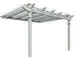 New England Arbors Freemont 12' x 12' Attached Vinyl Pergola