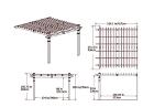 New England Arbors Freemont 12' x 12' Attached Vinyl Pergola