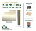 New England Arbors Freemont 12' x 12' Attached Vinyl Pergola