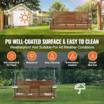 VEVOR Wooden Porch Swing 5 ft, Patio Bench Swing for Courtyard & Garden, Upgraded 880 lbs Strong Load Capacity, Heavy Duty Swing Chair Bench with Hanging Chains for Outdoors, Brown