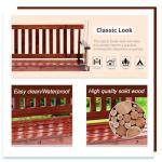 Outdoor Wooden Porch Swing 4Ft Patio Porch Swing Bench 800 LBS Load-Bearing Capacity Swing Chair Two-Person Seating with Adjustable Hanging Chains, Durable Swing Bench for Courtyard, Garden, Backyard