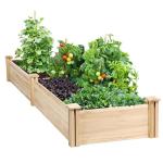 Yaheetech 8ft Wooden Divided Raised Garden Bed