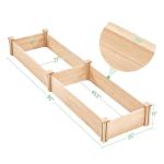Yaheetech 8ft Wooden Divided Raised Garden Bed